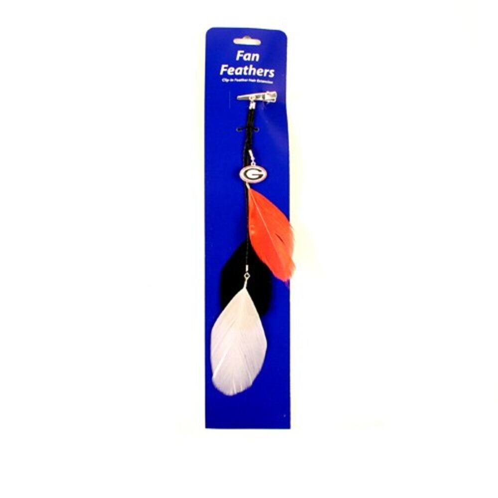 NCAA Georgia Bulldogs Feather Team Hair Football New Colors Dangle J Hook
